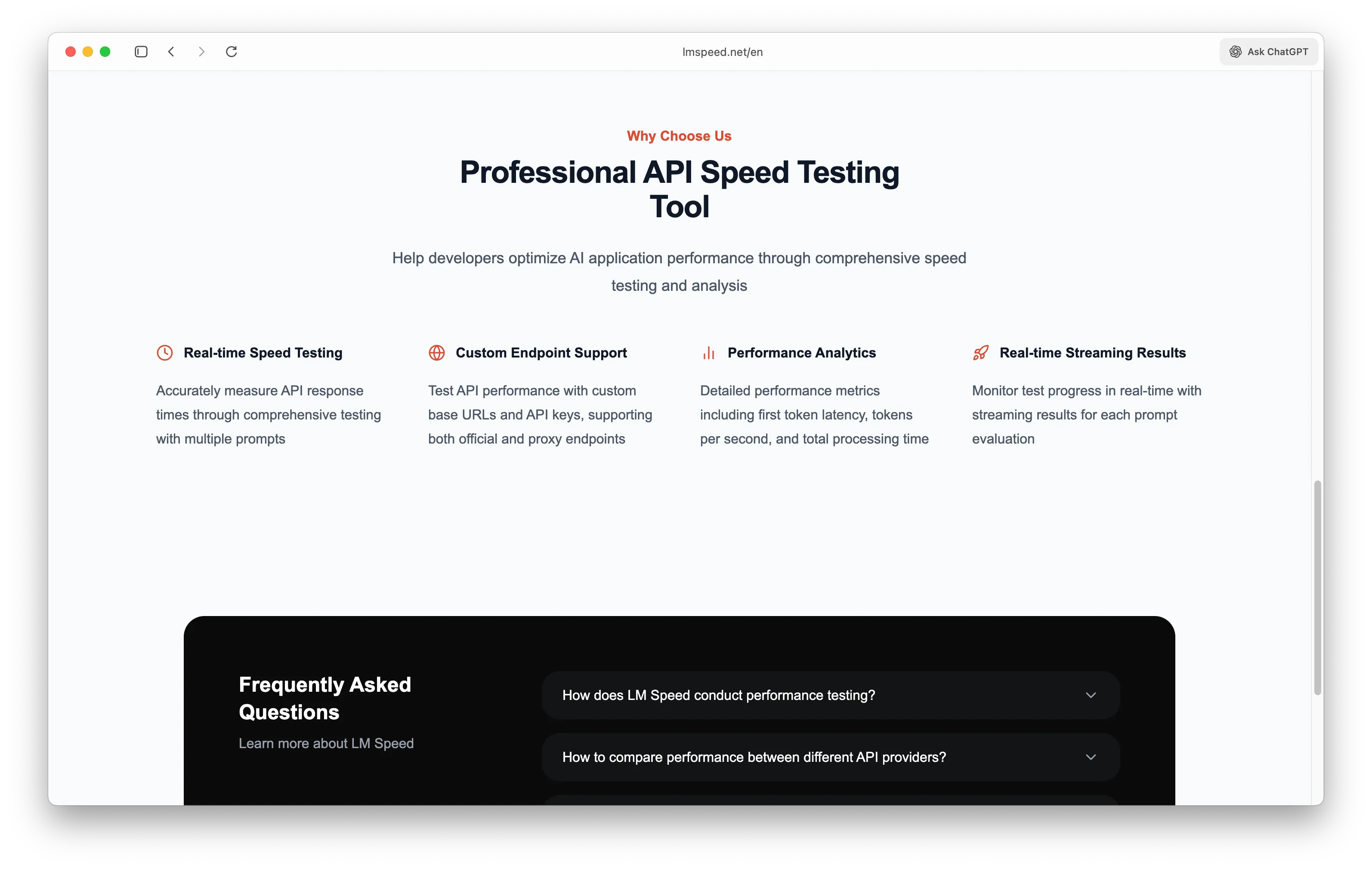 Professional API Speed Testing Tool