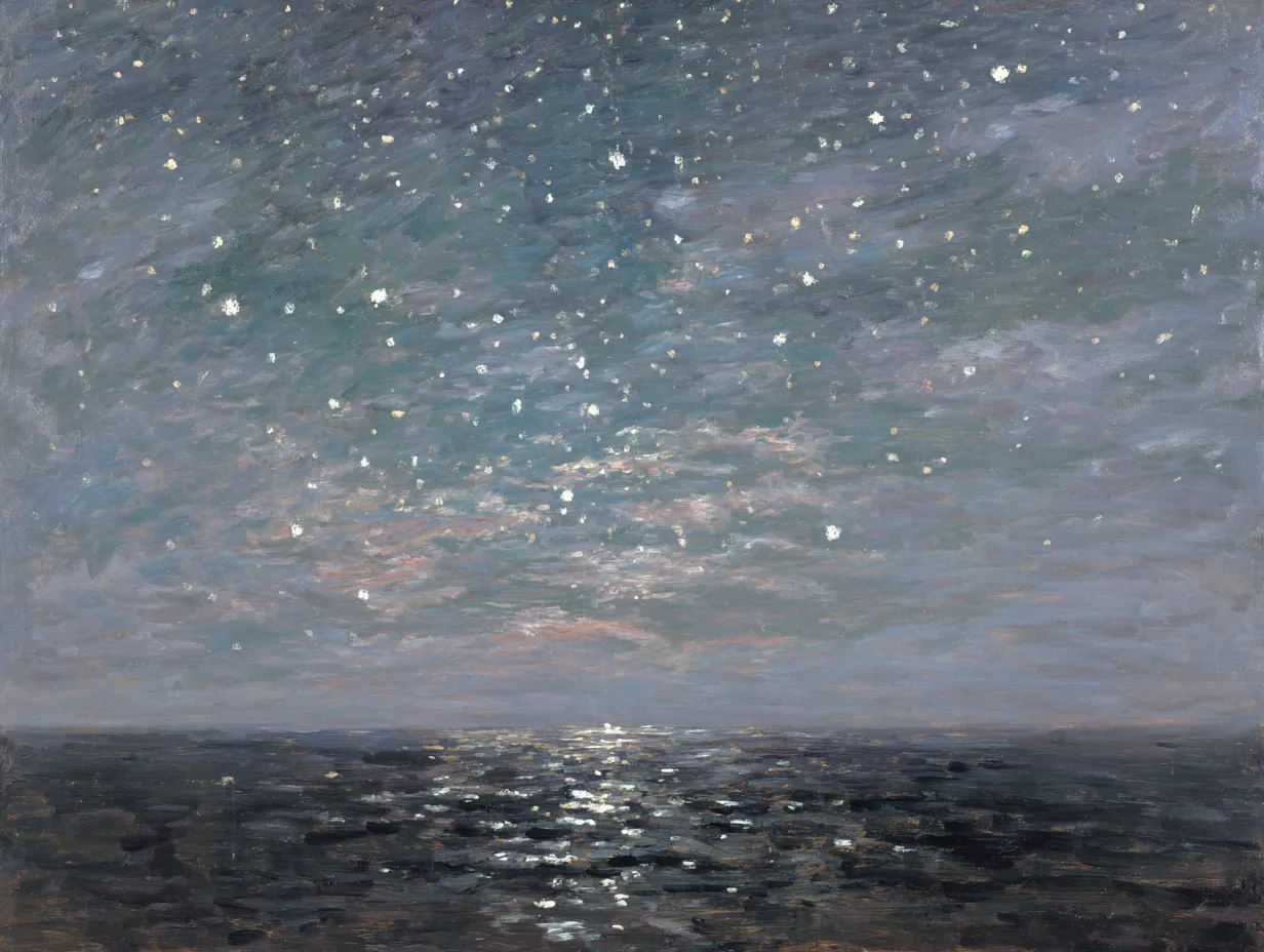 Starry Night over the Calm Sea