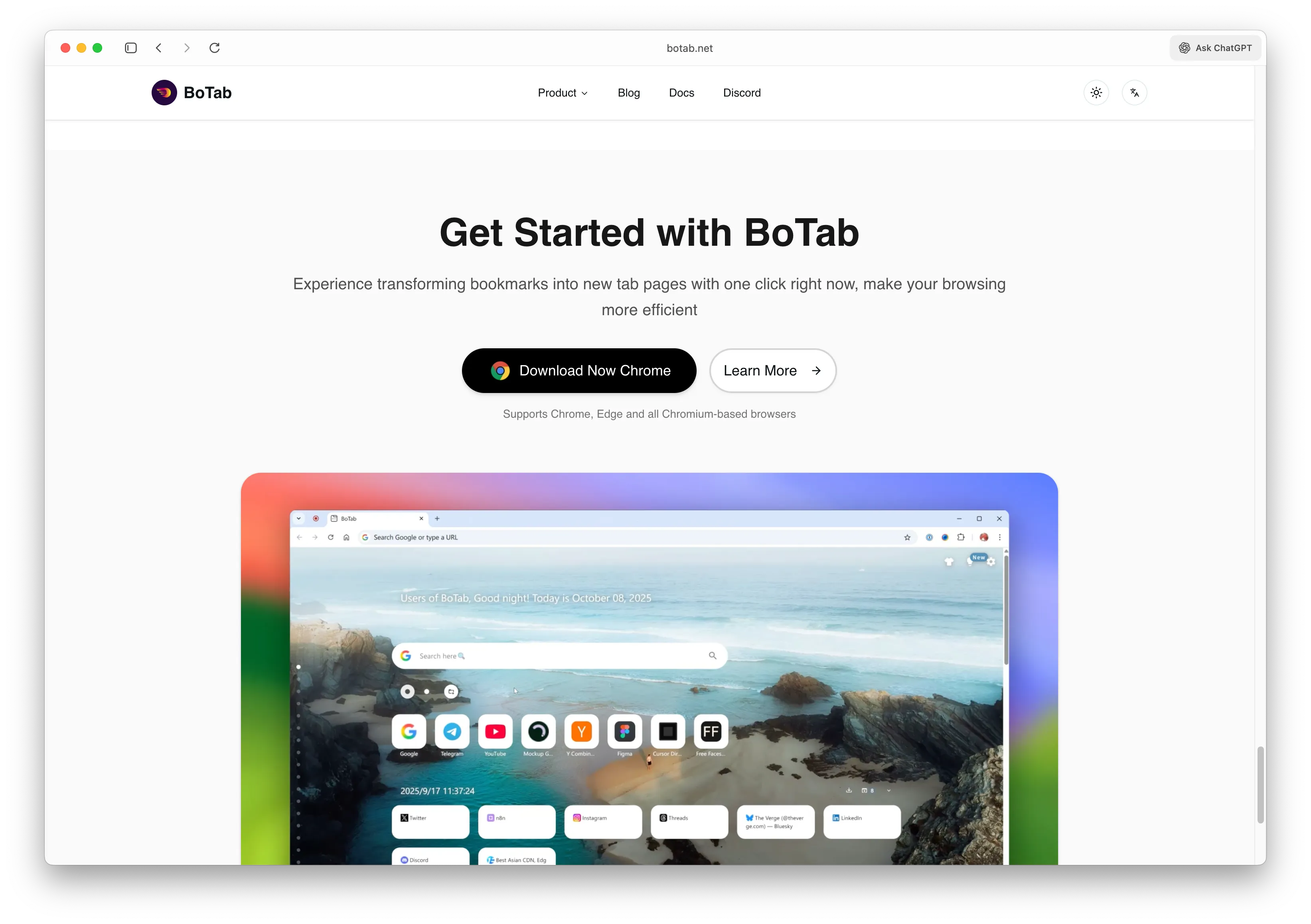 BoTab Product Introduction Page