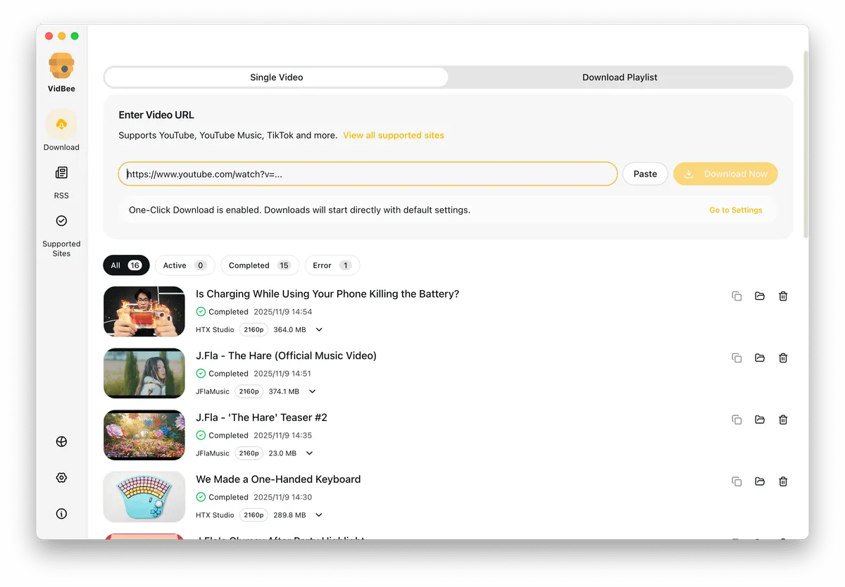 VidBee: Smarter Video Downloads