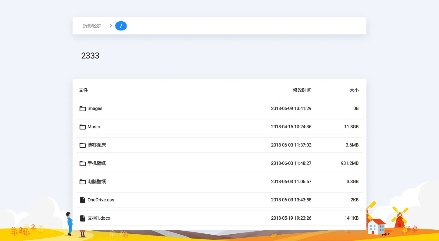 Oneindex Theme