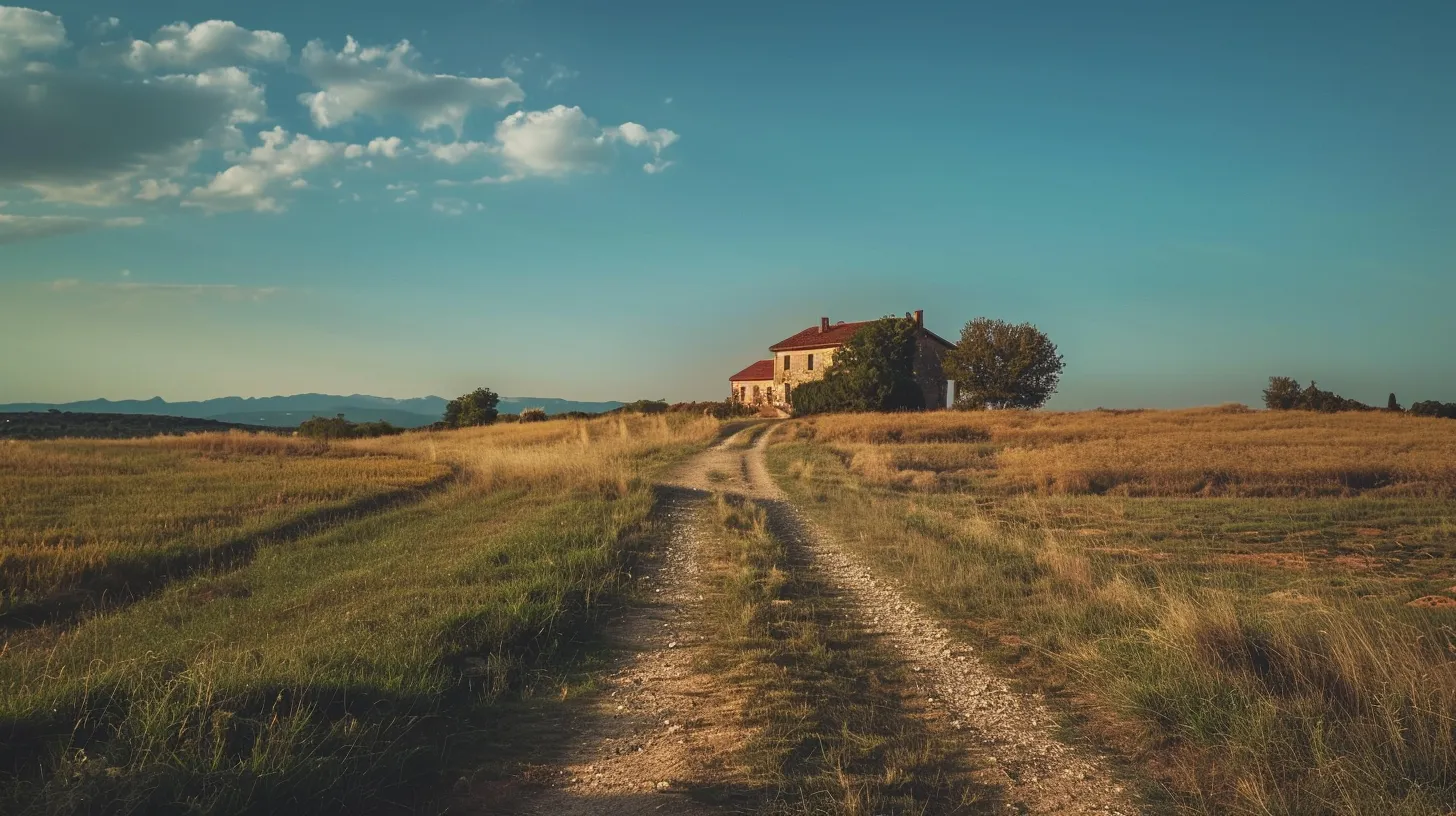 Country Road to Red - Roofed House